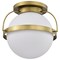 Nuvo Lakeshore 1-Light Large Flush Natural Brass White Opal Glass 60/7782 - alternate 7